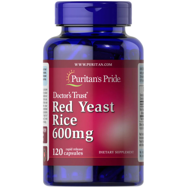 Червоний дріжджовий рис, Red Yeast Rice, Puritan's Pride, 600 мг, 120 капсул