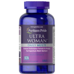 Мультивітаміни для жінок, Woman Daily Multi Timed Puritan's Pride, 180 каплет