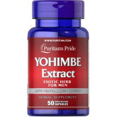 Йохимбе экстракт 1000 мг быстрого высвобождения, Puritan's Pride Yohimbe Extract, 50 капсул