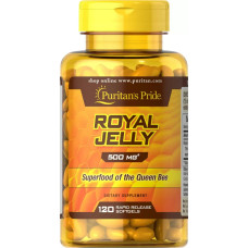 Маточне молочко 500 мг, Puritan's Pride Royal Jelly, 120 м'яких капсул