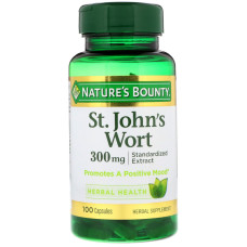 Звіробій, Nature's Bounty Звіробій, 300 мг, 100 капсул