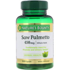 З пальметто 450 мг, Nature's Bounty Saw Palmetto, 100 капсул