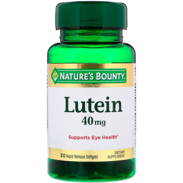 Лютеїн (Lutein), Nature's Bounty, 40 мг, 30 капсул
