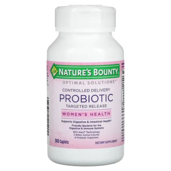 Пробиотики для женщин, Controlled Delivery Probiotic, Nature's Bounty, 30 таблеток