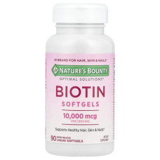 Біотин 10000 мкг, Nature's Bounty Biotin Softgels, 90 швидкодіючих гелевих капсул