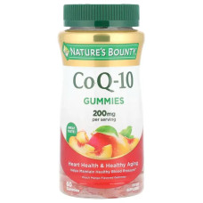 Коэнзим Q10 200 мг, жевательные, вкус персик/манго, Co Q10 Gummies Nature's Bounty, 60 жевательных конфет
