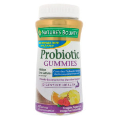 Пробіотик жувальний 4 млрд, смак ананас малина апельсин, Nature's Bounty Probiotic Gummies 4 Billion, 60 жувальних цукерок