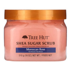 Цукровий скраб для тіла, Shea Sugar Scrub, Tree Hut, марокканська троянда, 510 г