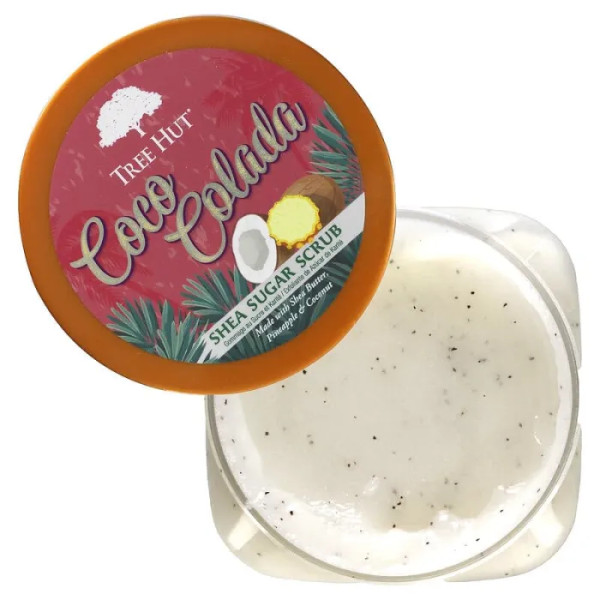 Цукровий скраб для тіла, Shea Sugar Scrub, Tree Hut, кокос\/ананас, 510 г