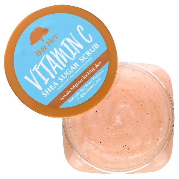 Цукровий скраб для тіла, Shea Sugar Scrub, Tree Hut, з вітаміном С, 510 г
