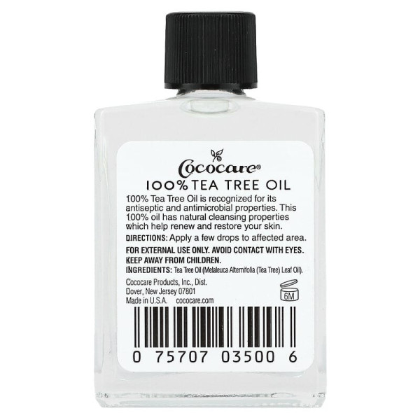 Олія чайного дерева, Tea Tree Oil, Cococare, 100% натуральна, 30 мл.