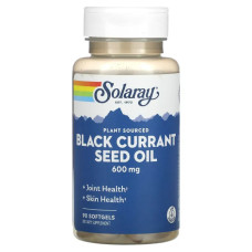 Олія насіння чорної смородини 600 мг, Black Currant Seed Oil Solaray, 90 капсул
