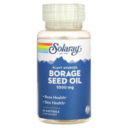Олія огірника 1000 мг, Borage Seed Oil Solaray, 50 гелевих капсул