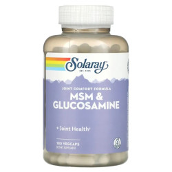 МСМ + глюкозамін, Solaray MSM & Glucosamine, 180 капсул