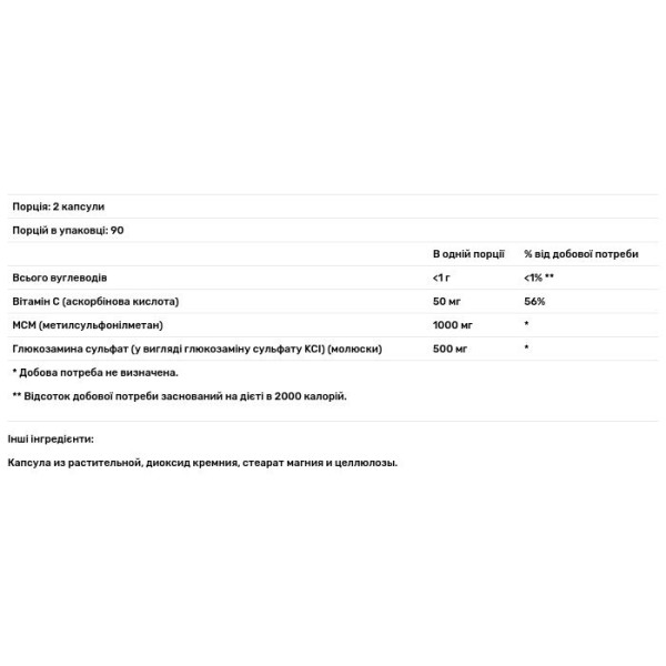 МСМ і глюкозамін, MSM & Glucosamine, Solaray, 180 капсул
