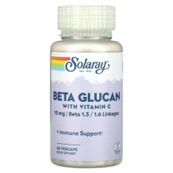 Бета-глюкан із вітаміном C, Solaray Beta Glucan with Vitamin C, 60 вегетаріанських капсул