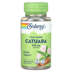 Катуаба 465 мг, Catuaba True Herbs Solaray, 100 вегетарианских капсул