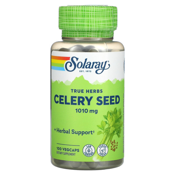 Селера, Celery Seed, Solaray, 505 мг, 100 капсул