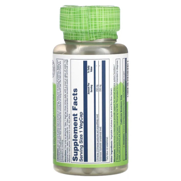 Ехінацея та Жовтокорінь, Echinacea Goldenseal, True Herbs, Solaray, 500 мг, 100 вегетаріанських капсул