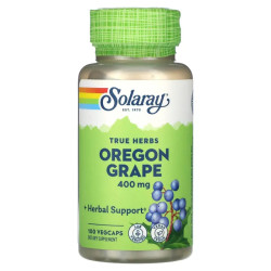 Орегонський виноград 400 мг, Oregon Grape True Herbs Solaray, 100 вегетаріанських капсул
