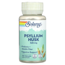 Подорожник 525 мг, Psyllium Husk Solaray, шелуха, 100 вегетарианских капсул