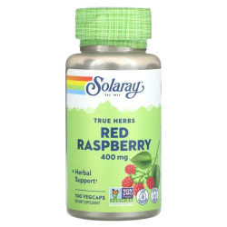 Красная малина 400 мг, Red Raspberry True Herbs Solaray, 100 вегетарианских капсул