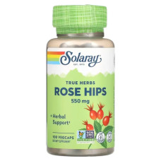 Шиповник 550 мг, True Herbs Rose Hips Solaray, 100 вегетарианских капсул