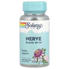 Підтримка нервової системи, суміш трав, Solaray Nerve Blend SP 14, 100 вегетаріанських капсул