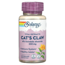 Котячий кіготь екстракт кори 200 мг, Solaray Cat's Claw Bark Extract, 30 капсул