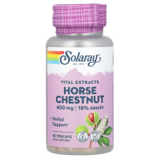 Кінська каштан 400 мг, Horse Chestnut Solaray Vital Extracts, 60 вегетаріанських капсул