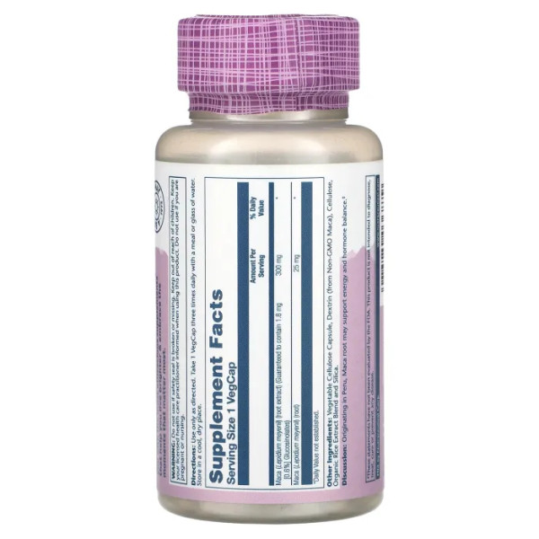Мака, Maca, Vital Extracts, Solaray, 300 мг, 60 рослинних капсул