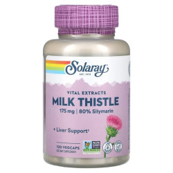 Расторопша 175 мг, Milk Thistle Solaray, экстракт семян, 120 капсул