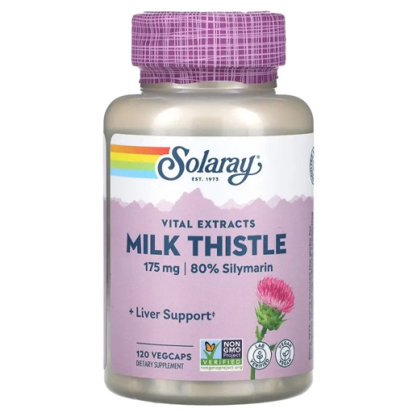 Расторопша, Milk Thistle, Solaray, экстракт семян, 175 мг, 120 капсул