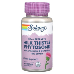 Розторопша, Milk Thistle Phytosome Vital Extracts Solaray, 60 вегетаріанських капсул