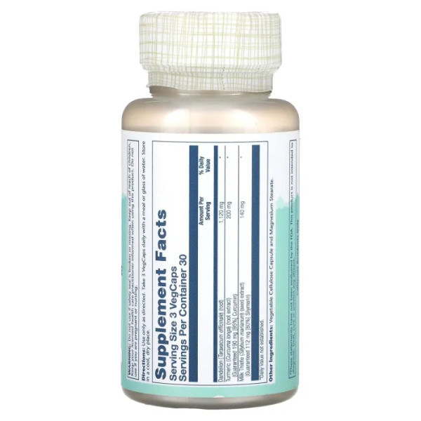 Очищення печінки, Siliverin, Solaray, 90 вегетаріанських капсул