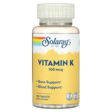 Вітамін K 100 мкг, Solaray Vitamin K, 100 таблеток