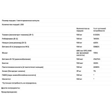 Витамины группы B100, с алоэ вера, Solaray B-Complex 100 with Aloe Vera, 250 капсул