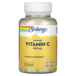 Вітамін C буферизований 800 мг, Buffered Vitamin C Solaray, 90 рослинних капсул