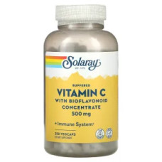 Витамин C 500 мг с биофлавоноидным концентратом, Vitamin C Solaray, 250 вегетарианских капсул