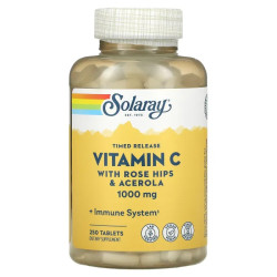 Вітамін C 1000 мг пролонгованого вивільнення, Solaray Timed Release Vitamin C, 250 таблеток