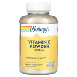 Витамин C 5000 мг порошок, Solaray Vitamin C, 227 г