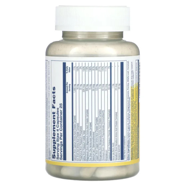 Мультимінерали, Mega Multi Mineral, Solaray, 100 капсул