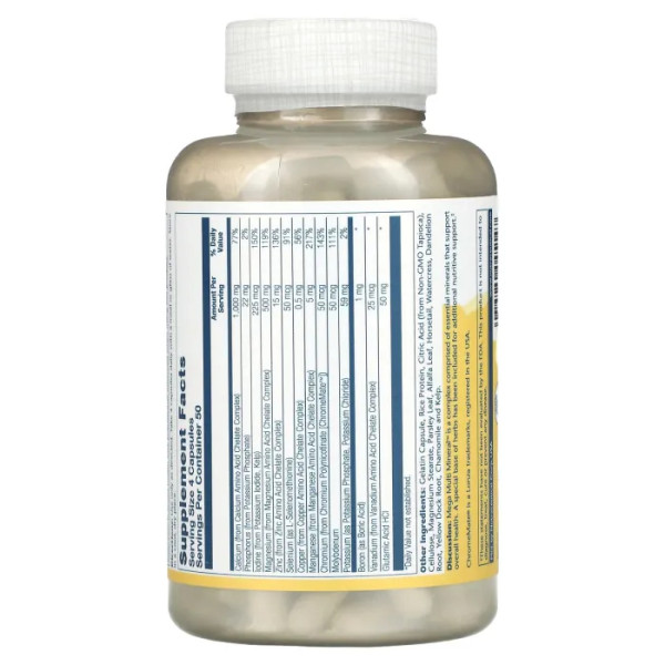 Мультимінеральний комплекс без заліза, Mega Multi Mineral, Solaray, 200 капсул