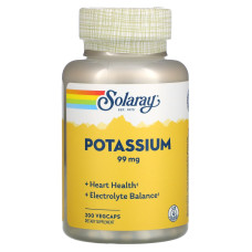 Калій 99 мг, Potassium Solaray, 200 капсул