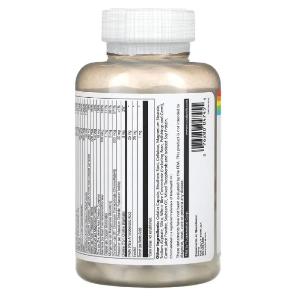 Мультивітаміни, Multi Energy, Solaray, 2 на день, без заліза, 120 капсул