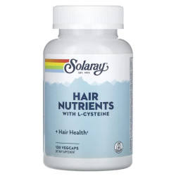 Здоров'я волосся, Solaray Hair Nutrients, з L-цистеїном, 120 вегетаріанських капсул