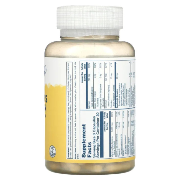 Мультивитамины для женщин, Women's Golden MultiVitaMin, Solaray, 90 капсул