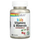 Мультивітаміни для дітей, Children's Vitamins and Minerals, Solaray, смак вишні, 60 жувальних таблеток