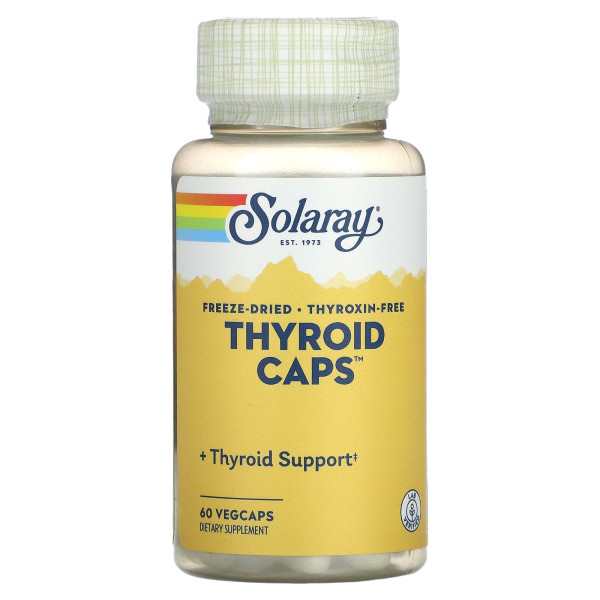Здоров'я щитовидної залози, Thyroid Caps, Solaray, 60 капсул