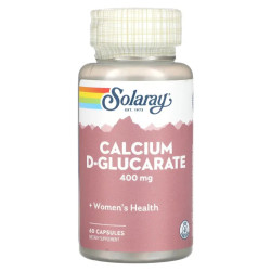 Кальцій D-глюкарат 400 мг, Solaray Calcium D-Glucarate, 60 капсул, 200 мг на капсулу